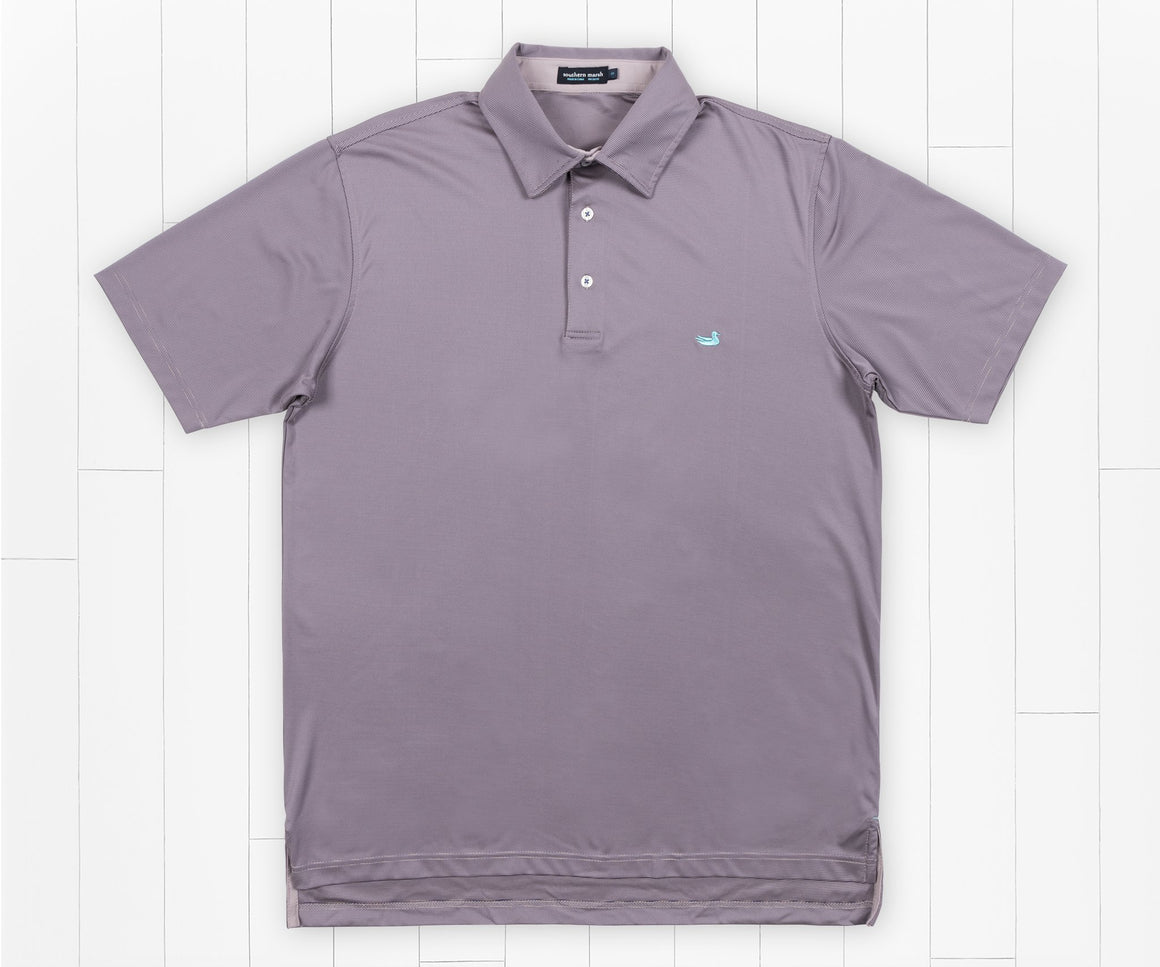 Burnt Taupe and Purple Tucker | Bermuda Performance Polo | Tucker