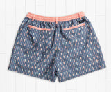 Slate   and  Peach | Dockside Swim Trunk | Paddles | Swim Shorts | Back