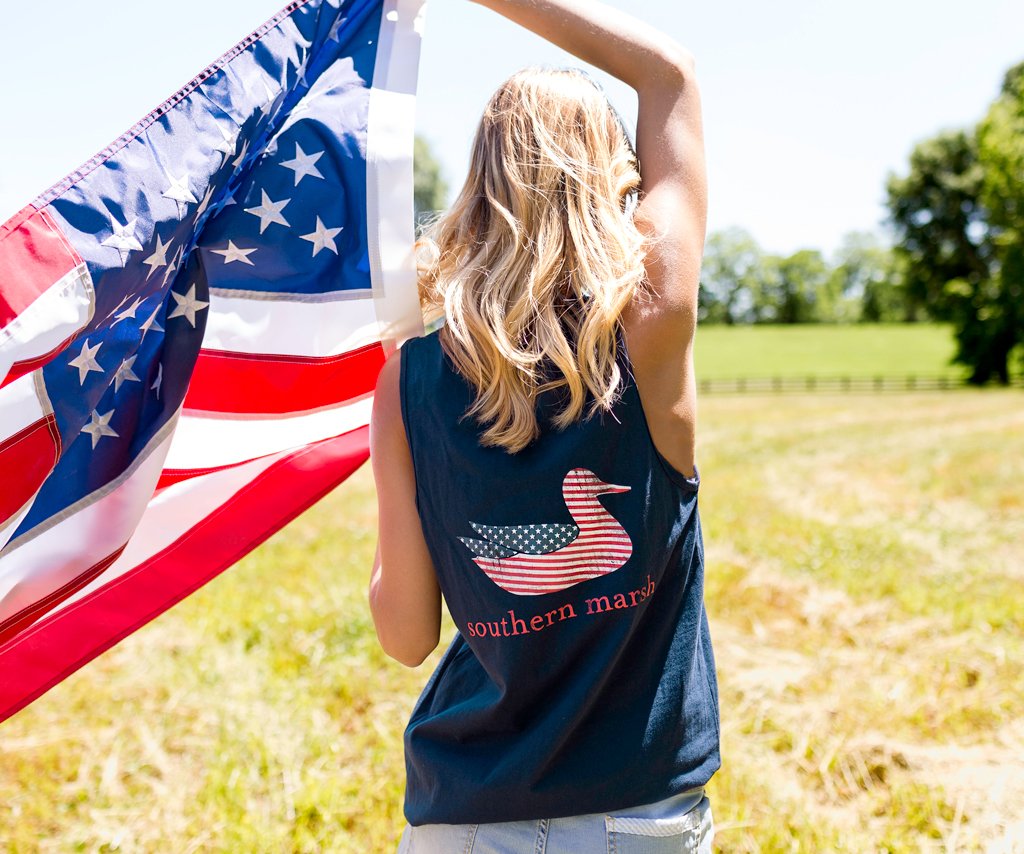 Navy | Authentic Flag Tank Top
