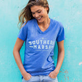 Oxford Blue | Danielle V-Neck Tee | Slub | Womens Fit T-Shirt | Lifestyle