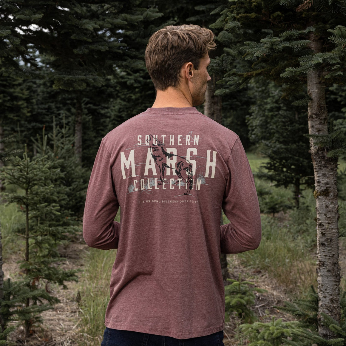 Crimson | SEAWASH™ Tee | Etched Howl | Long Sleeve | Lifestyle