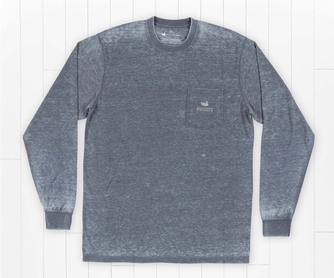 SEAWASH Washed Navy | SEAWASHª Tee | Pond | Long Sleeve | Front