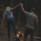 Burnt    Taupe | Washed Blue