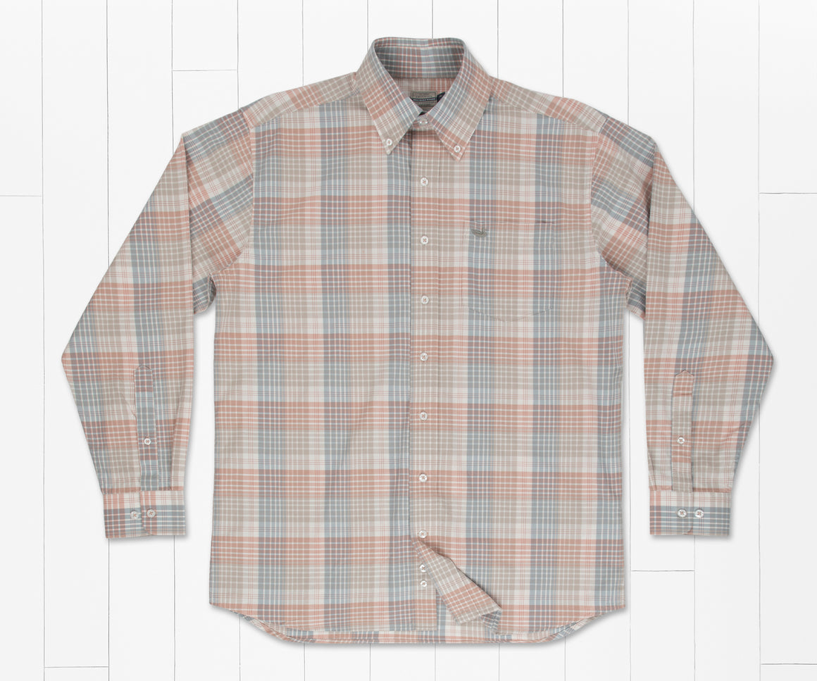 Burnt Taupe and Tan | Barton County Washed Dress Shirt
