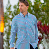 Peach and Mint | Collier Gingham Dress Shirt | LS
