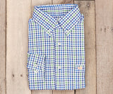 Navy and Green Washed Gingham | Cashiers Gingham Dress Shirt