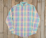 Purple Green and Gold Gingham | Everett Gingham Dress Shirt | Long Sleeve