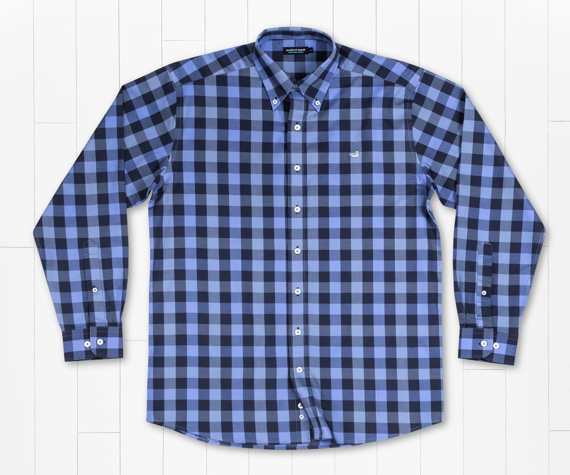 Navy        and        Blue | Jalisco Gingham Dress Shirt