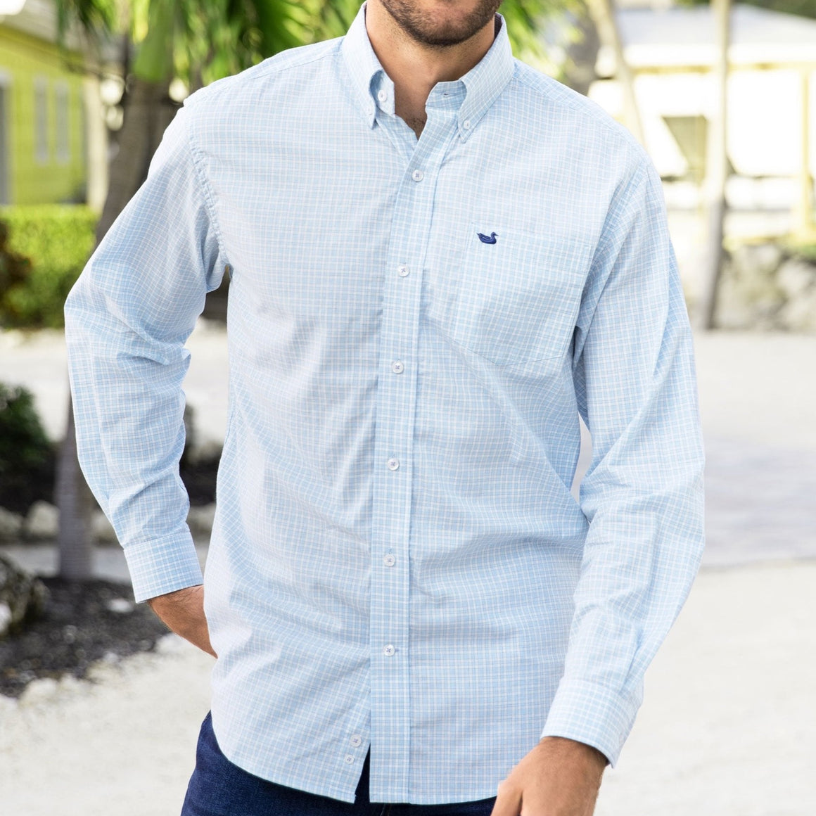 Bimini    Green    and    Blue | Mattox Check Dress Shirt