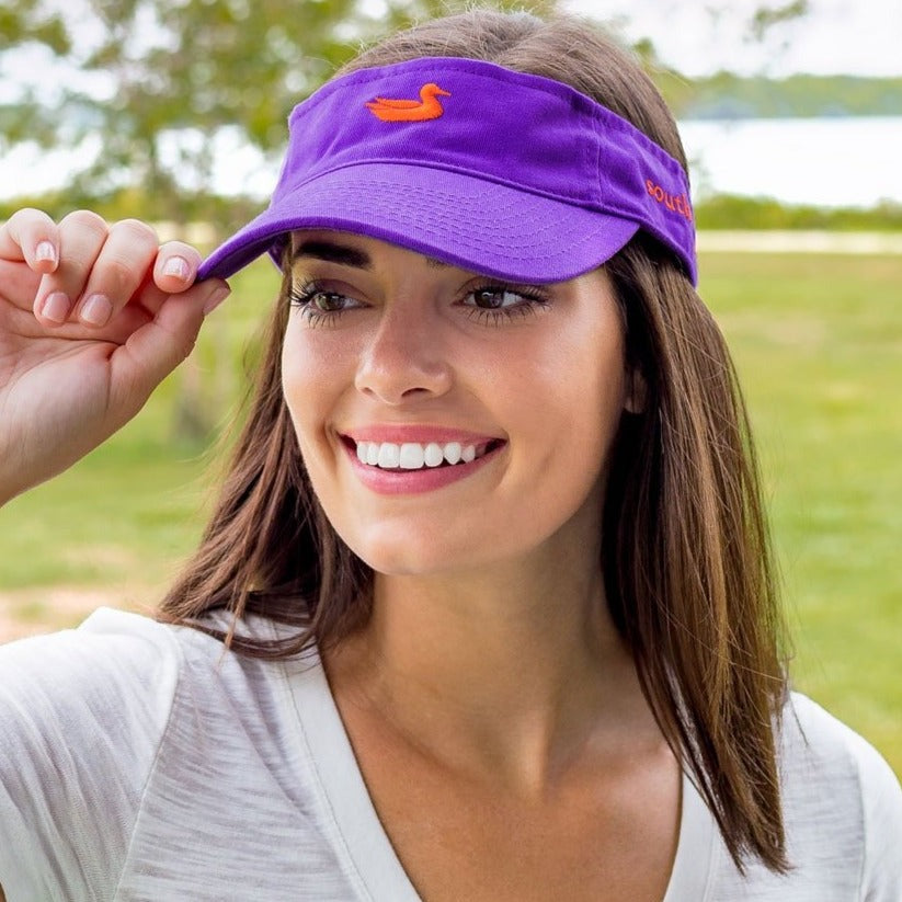Royal Purple Visor with Orange Duck