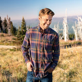 Mountain Purple and Sage | Sussex Plaid Flannel Men's Button Down | Lifestyle