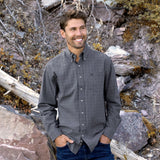 Slate and  Navy | Sabine Washed Check Dress Shirt | Lifestyle