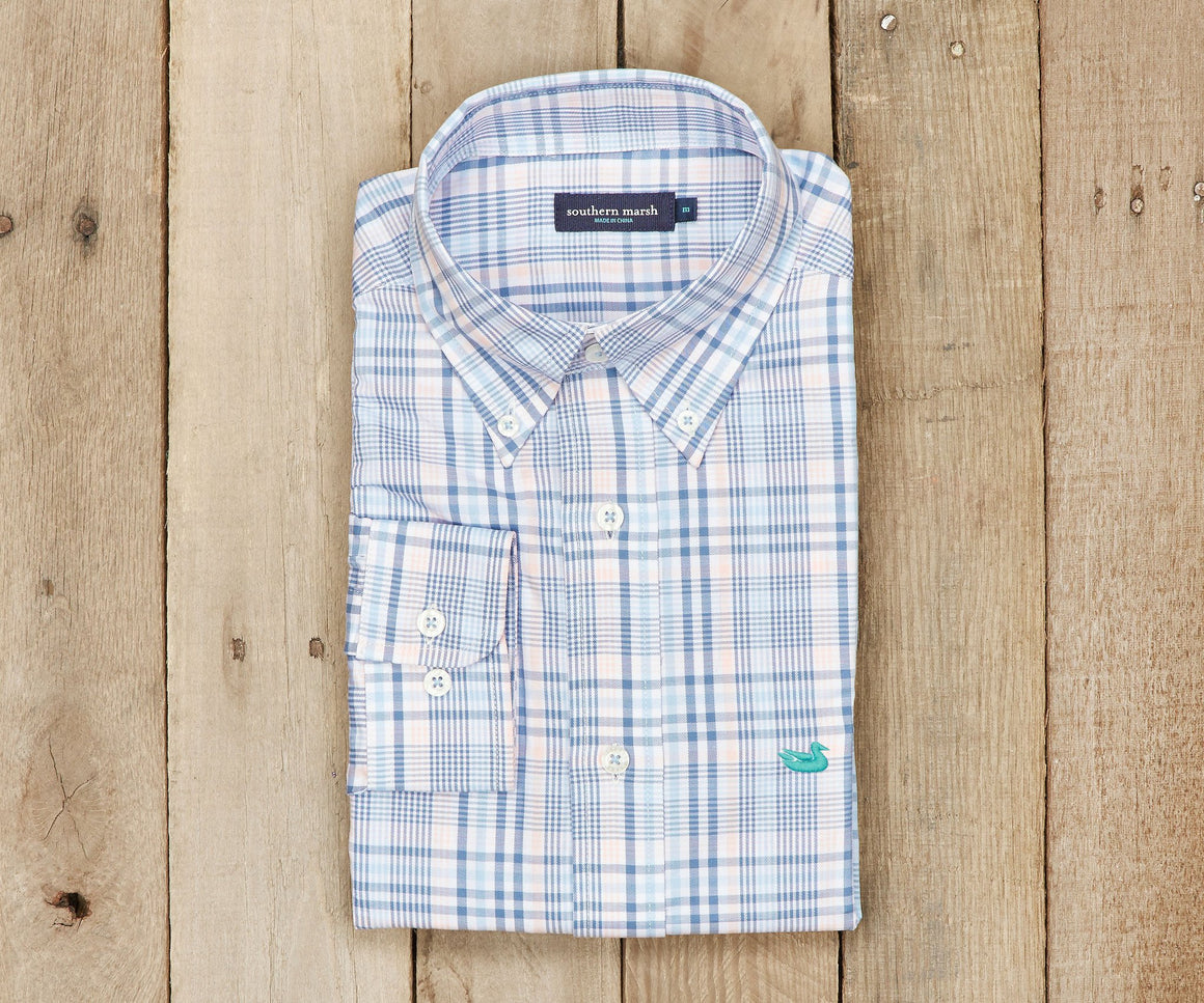 Navy and Blue Tillman | Tillman Windowpane Dress Shirt