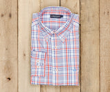 Navy and Red Tillman | Tillman Windowpane Dress Shirt