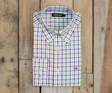 Purple Green and Gold | Evans Gingham Dress Shirt
