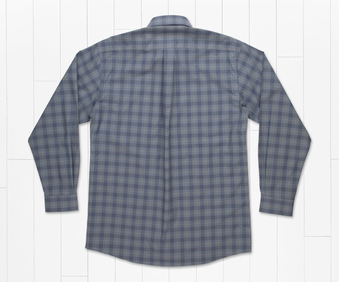Blue   and  Navy | Middleton Windowpane Dress Shirt | Back