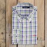 Purple and Green with Burnt Duck | Reynolds Gingham Dress Shirt | Southern Marsh