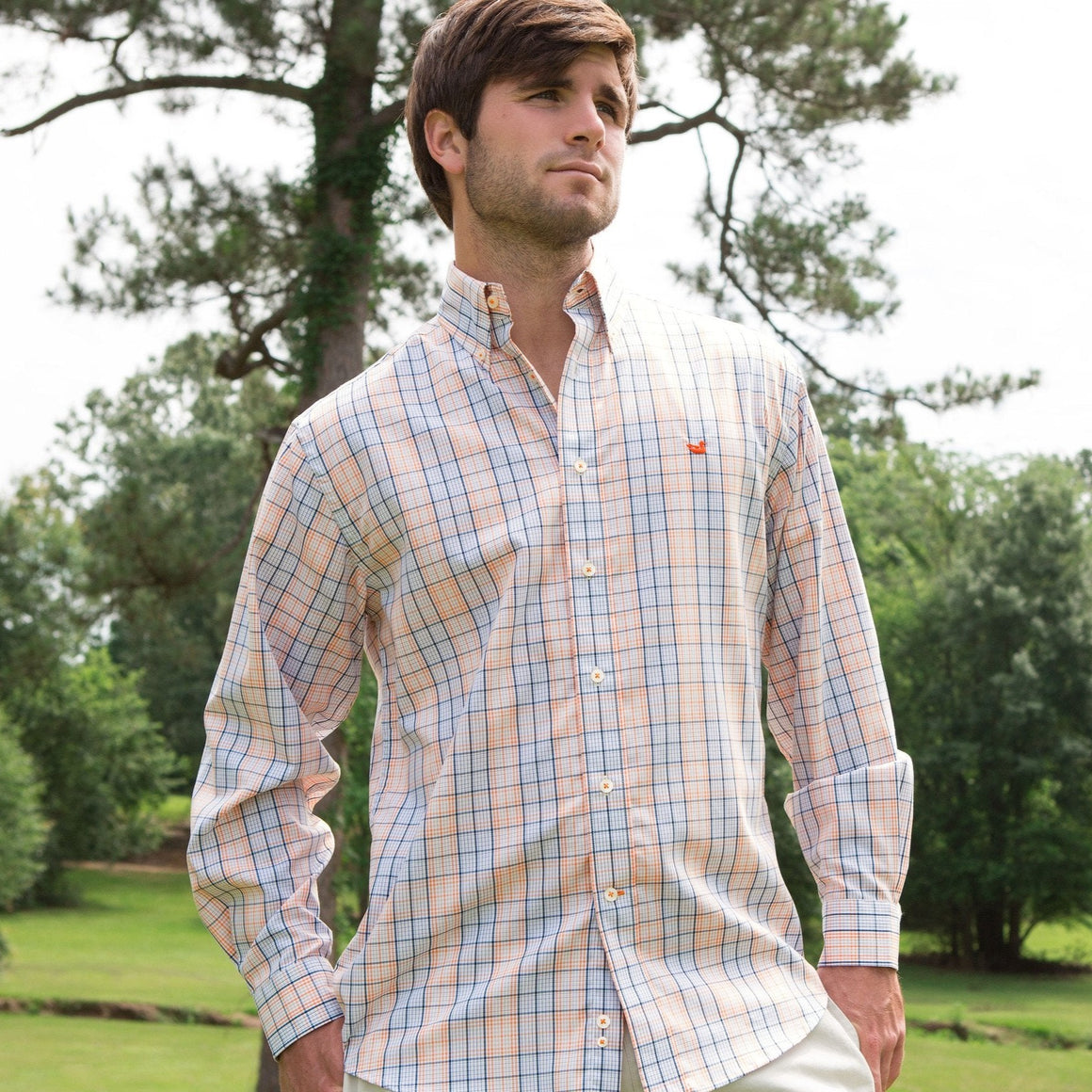 Navy and Orange Shirt