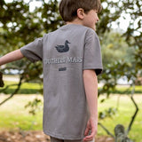 Dark Gray | Youth Trademark Duck Tee | Short Sleeve T-Shirt | Kids Pocket Tee