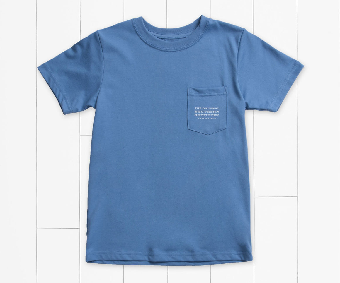 Oxford Blue | Youth Trademark Duck Tee | Short Sleeve T-Shirt | Pocket Tee