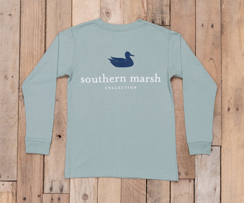 Burnt Sage | Youth Authentic Tee | Long Sleeve T-Shirt | Kids Southern Duck Shirt