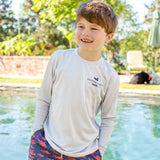 Light  Gray | Youth FieldTec™ Gulf Stream Performance Shirt | Youth Long Sleeve Performance Shirt
