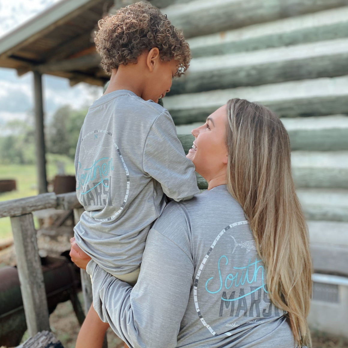 Light Gray | Youth FieldTec™ Heathered Tee | Marlin Time | Long Sleeve | LS