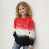 Black and Crimson Dip Dye | LS