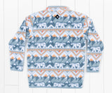 White and Slate | Youth Fairbanks Pullover | Back