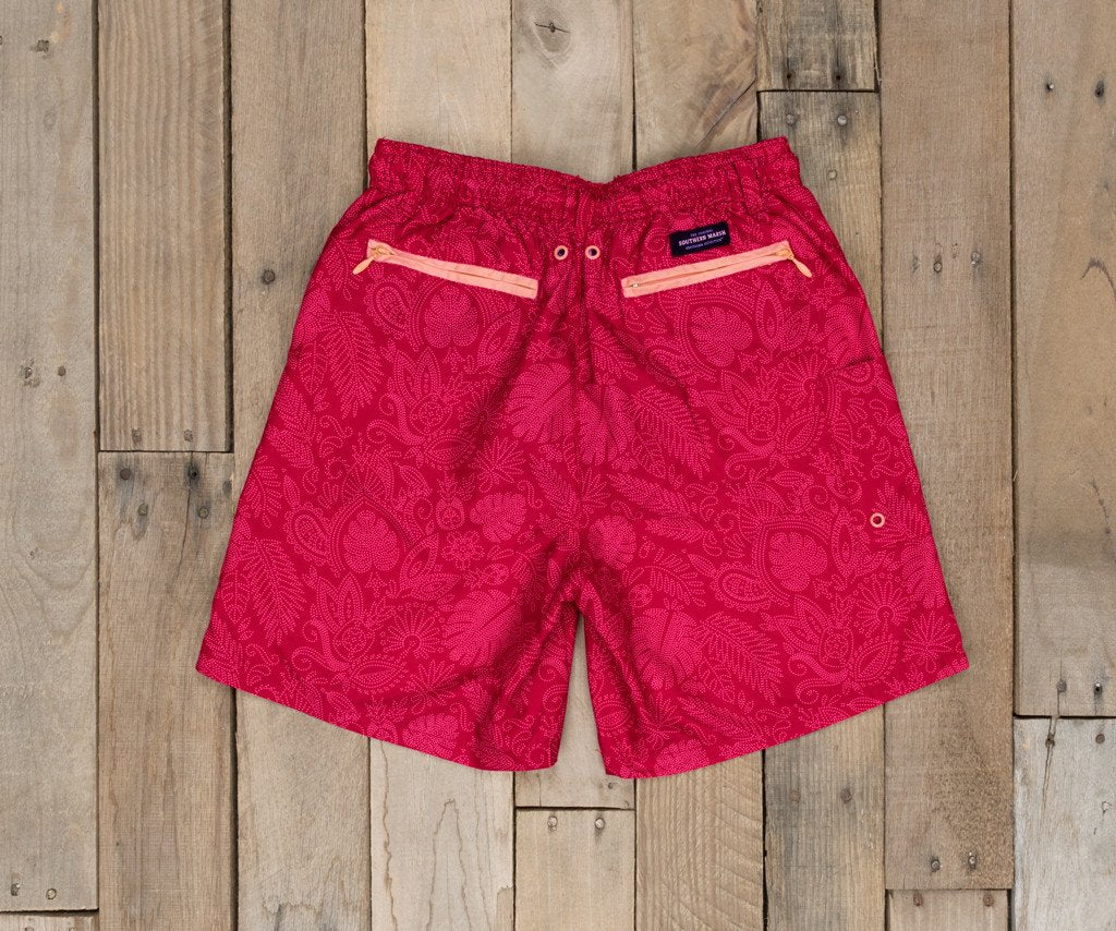 Red Bali | Youth Dockside Swim Trunk | Bali | Back