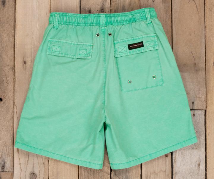 Bimini Green Shoals | Youth SEAWASHª Shoals Swim Trunk | Back