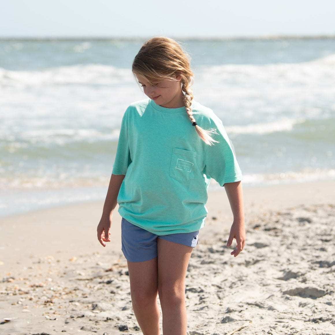 Kelly Green | Youth SEAWASH™ Tee | Waves | LS 2