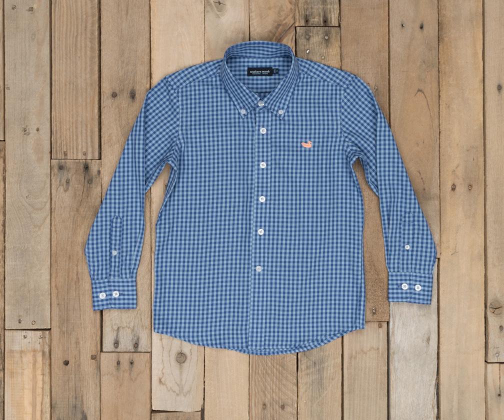Royal Blue Memphis | Youth Memphis Gingham Dress Shirt